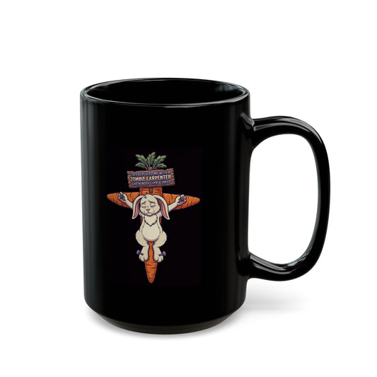 "Zombie Carpenter" Black Ceramic Mug