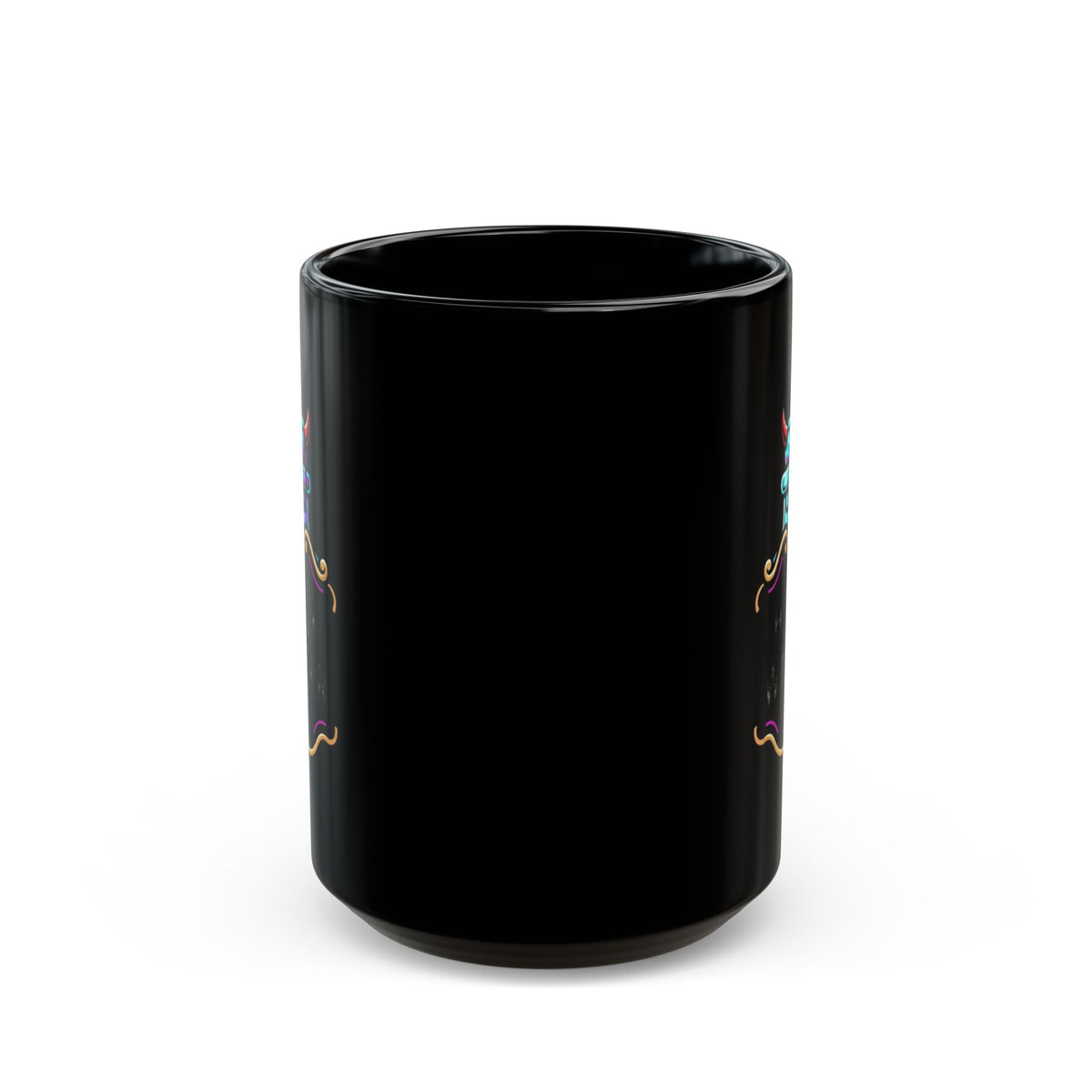 "Holy Lube" Black Ceramic Mug — Graphic