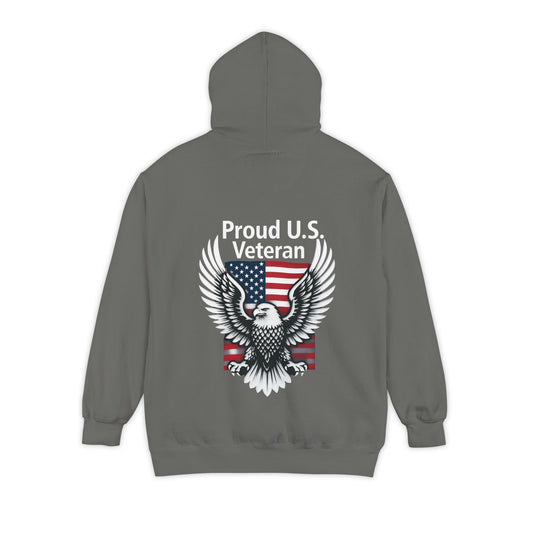 Color: Grey | Proud Veteran Garment-Dyed Hoodie