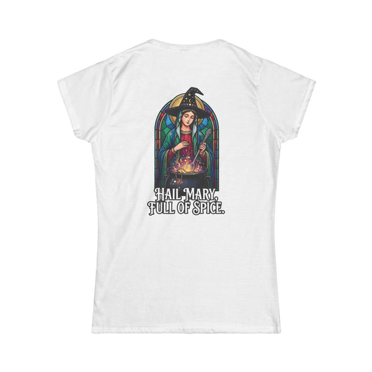 Color: White | Hail Mary Full of Spice Women's Tee