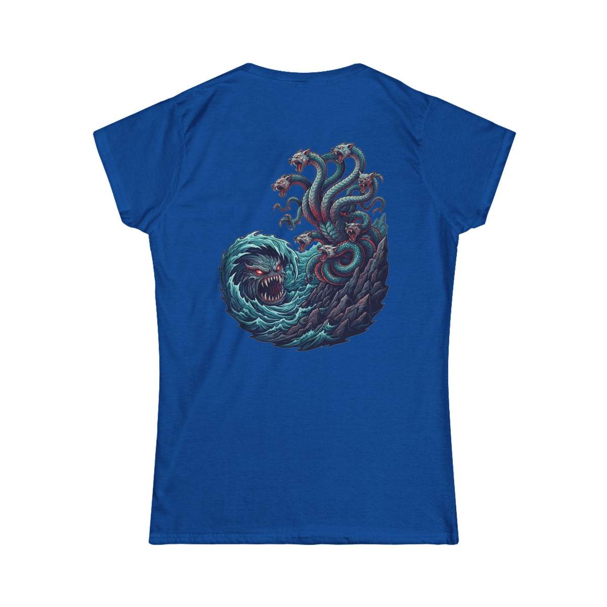 Color: Royal | Charybdis and Scylla (Greek Mythology) Women's Tee