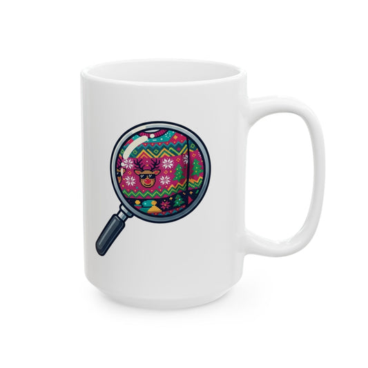 "Ugly Sweater" White Ceramic Mug — Graphic