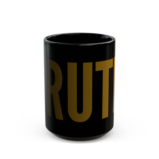 "Trump Honest Truth" Black Ceramic Mug — Graphic