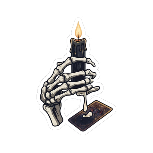 "Skeletal Hand And Tarot Card" Sticker