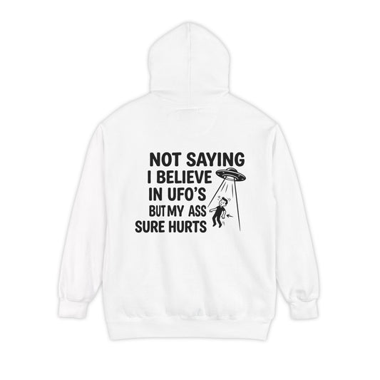 Color: White | UFO's Garment-Dyed Hoodie