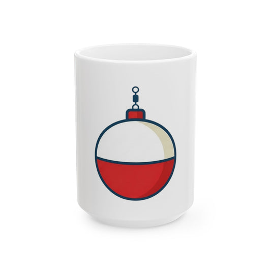 "Show Me Your Bobber" White Ceramic Mug — Graphic