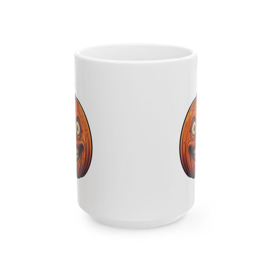 "The Hills Have Pumpkins" White Ceramic Mug — Graphic