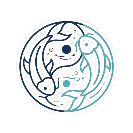 "Yin Yang Pisces" Sticker