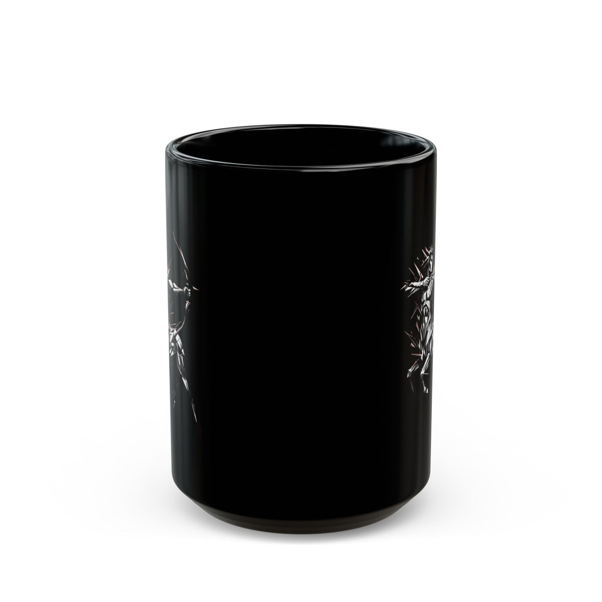 "Sagittarius The Archer Centaur" Black Ceramic Mug — Graphic