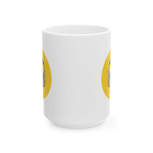 "Sensory At Capacity" White Ceramic Mug — Graphic