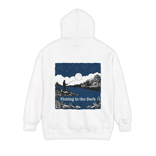 Color: White | Fishing in the Dark Garment-Dyed Hoodie
