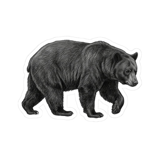 "Pencil Sketch Art Black Bear" Sticker — Main