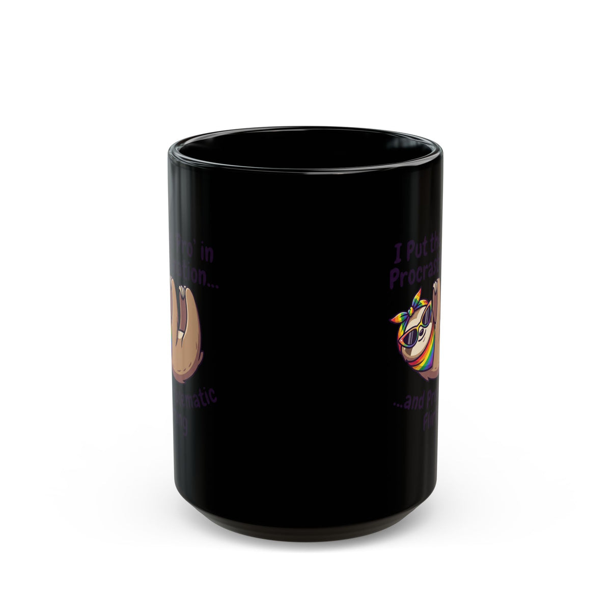 "Pro in Problematic Flirting" Black Ceramic Mug
