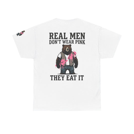 Color: White | Real Men Eat Pink Premium Graphic Tee