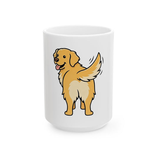 "Nice Tail" White Ceramic Mug — Graphic