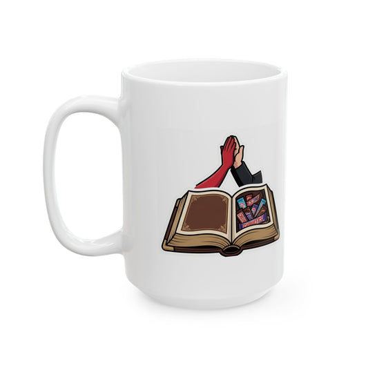 "Working For The Sweet Stuff" White Ceramic Mug — Graphic