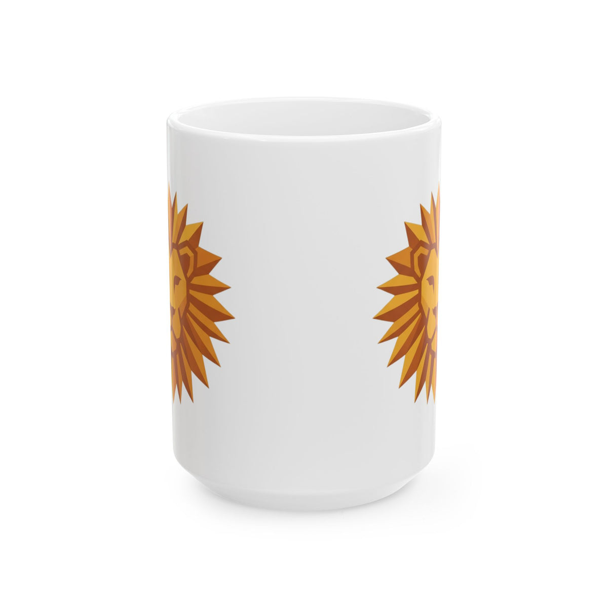 "Leo The Solar Lion" White Ceramic Mug — Graphic