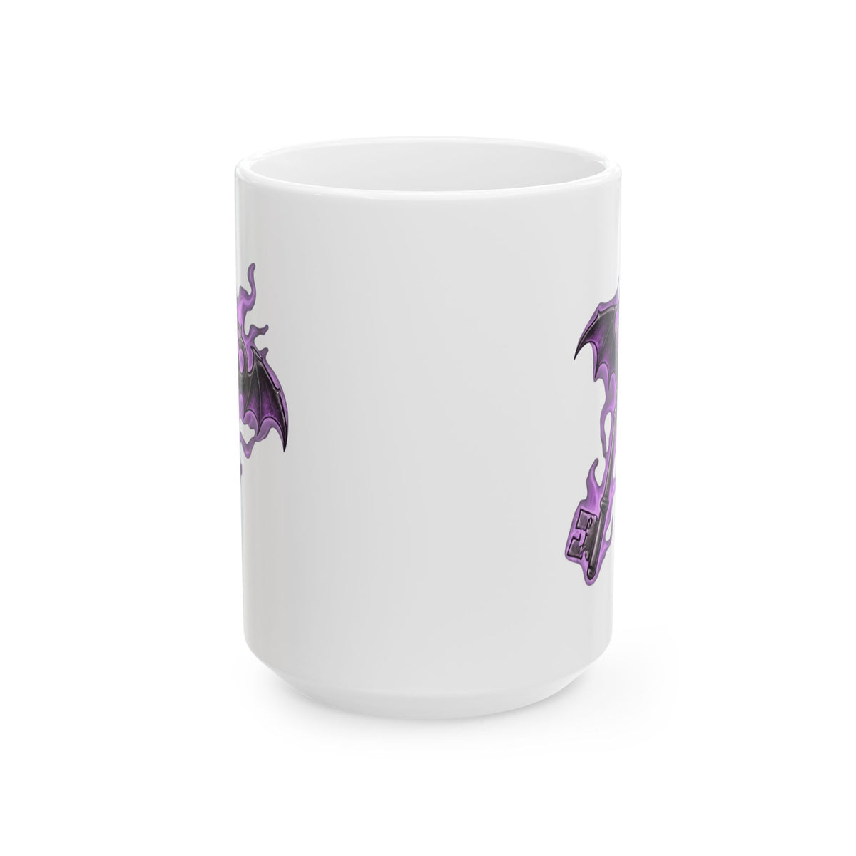 "Skeleton Key" White Ceramic Mug — Graphic