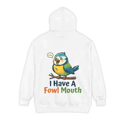 Color: White | Fowl Mouth Garment-Dyed Hoodie