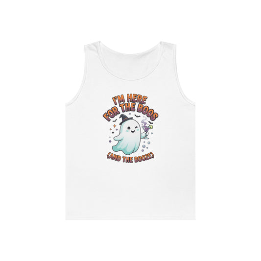 Color: White | I'm Here For The Boos Tank Top
