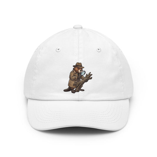 Color: White | I Know Hard Wood Dad Hat — Graphic