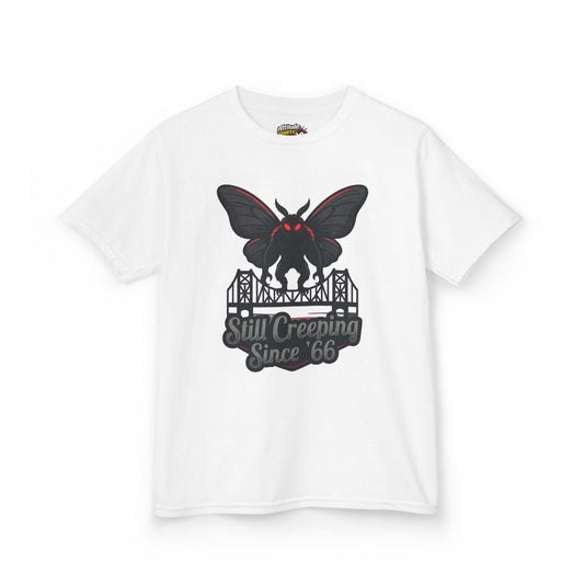 Color: White | Mothman (West Virginia, USA) Kids Tee