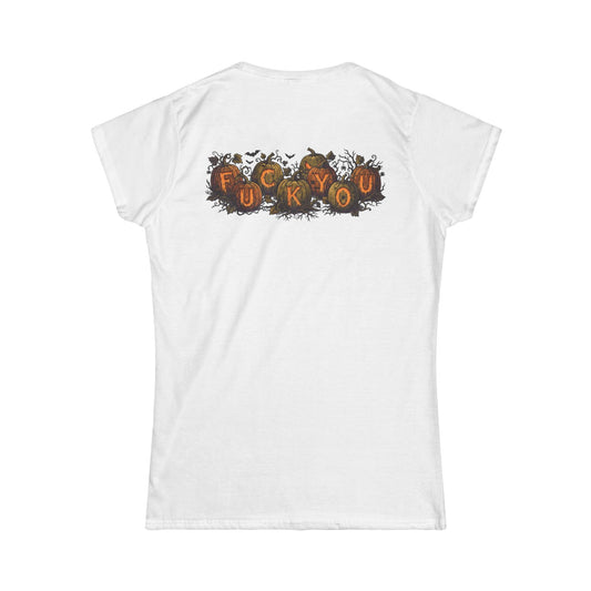 Color: White | Pumpkin FU Women's Tee