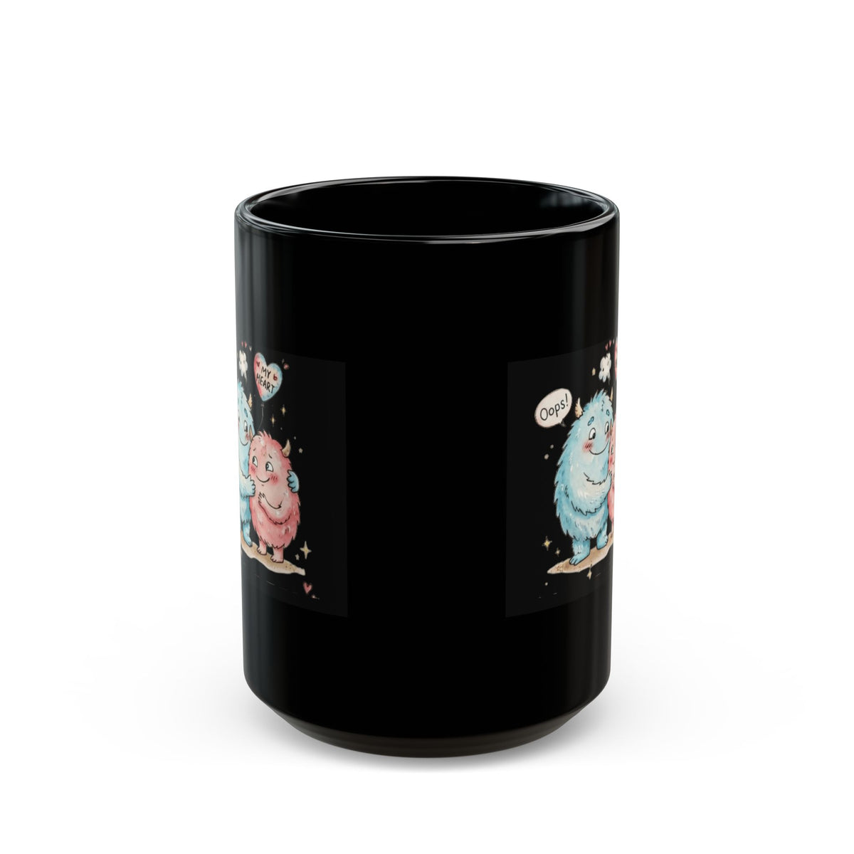 "You Farted All Rights To My Heart" Black Ceramic Mug — Graphic