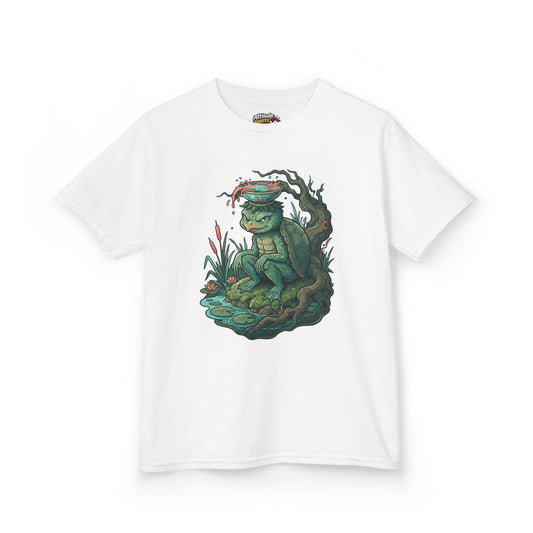 Color: White | Kappa (Japanese Folklore) Kids Tee