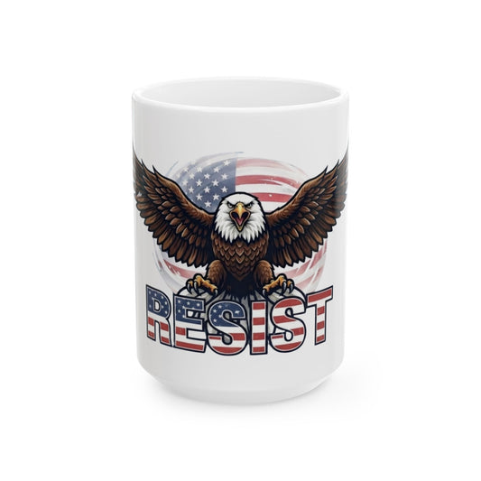 "Resist" White Ceramic Mug