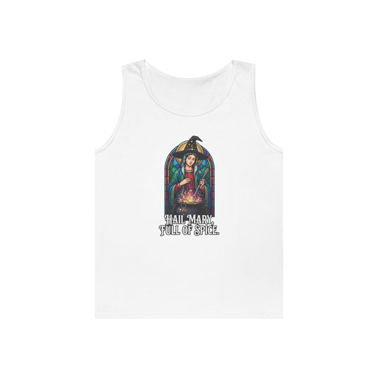 Color: White | Hail Mary Full of Spice Tank Top