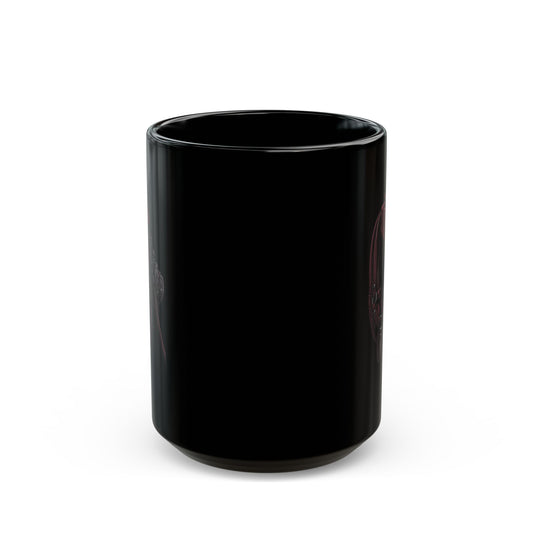 "Trick Me Treat Me Tie Me Down" Black Ceramic Mug — Graphic