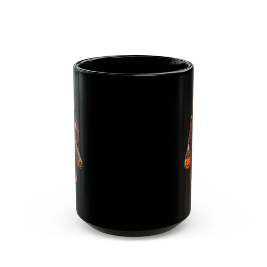 "Died for Your Sins, Came Back for the Candy" Black Ceramic Mug — Graphic