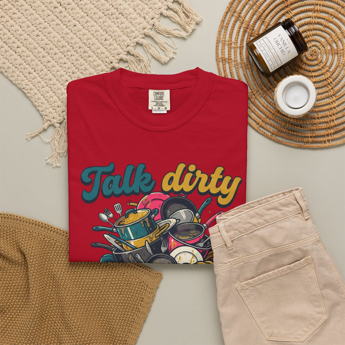 "Talk Dirty to Me" Unisex Garment-Dyed Tee