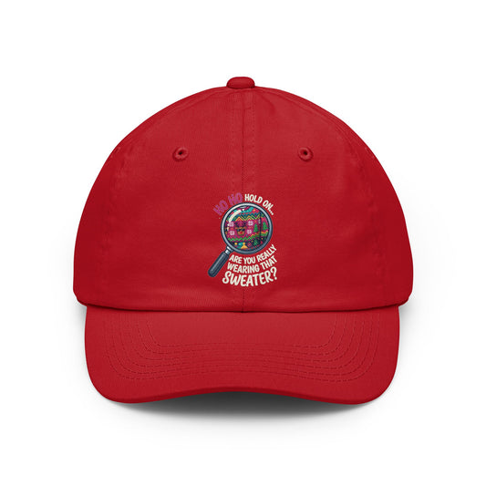 Color: Red | Ugly Sweater Dad Hat