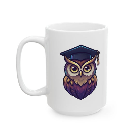 "Owl Credible" White Ceramic Mug — Graphic