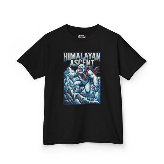 Color: Black | Yeti-Abominable Snowman (Himalayas) Kids Tee
