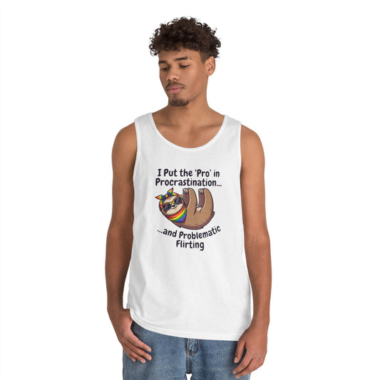 Color: White | Pro in Problematic Flirting Tank Top