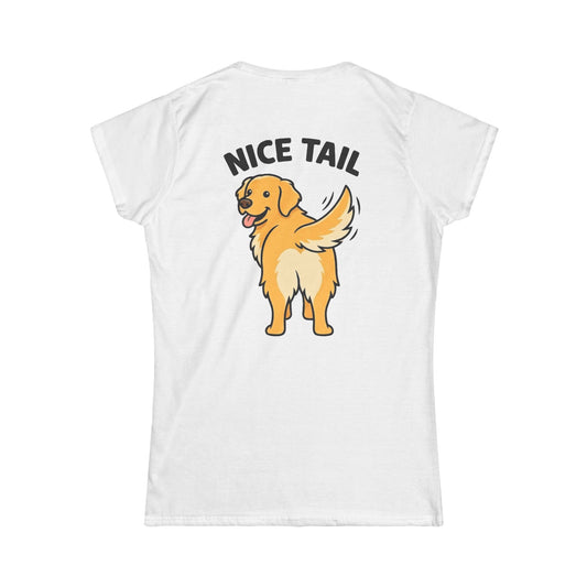 Color: White | Nice Tail Women's Tee