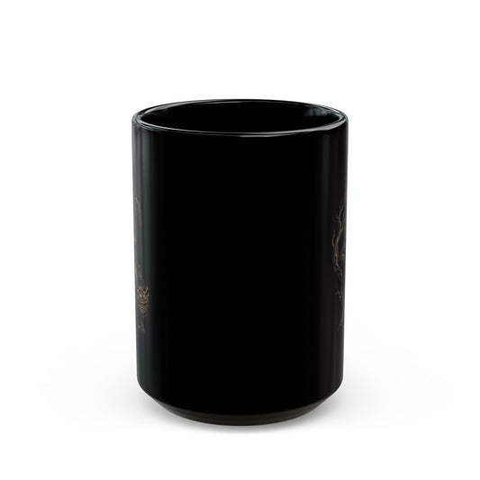 "Zombie Bunny" Black Ceramic Mug