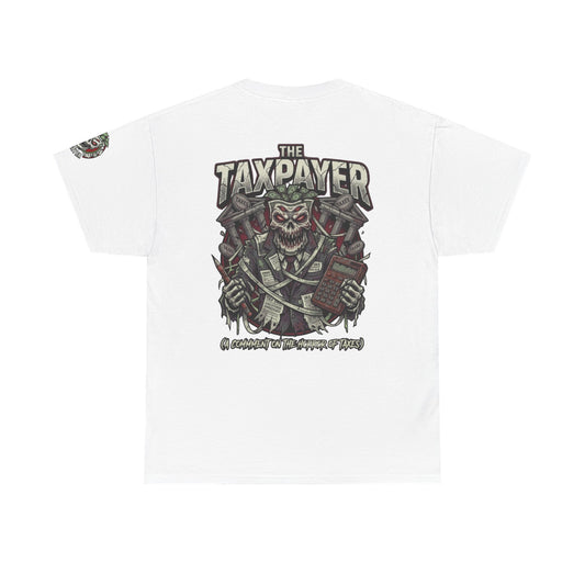 Color: White | Horror of Taxes Premium Graphic Tee