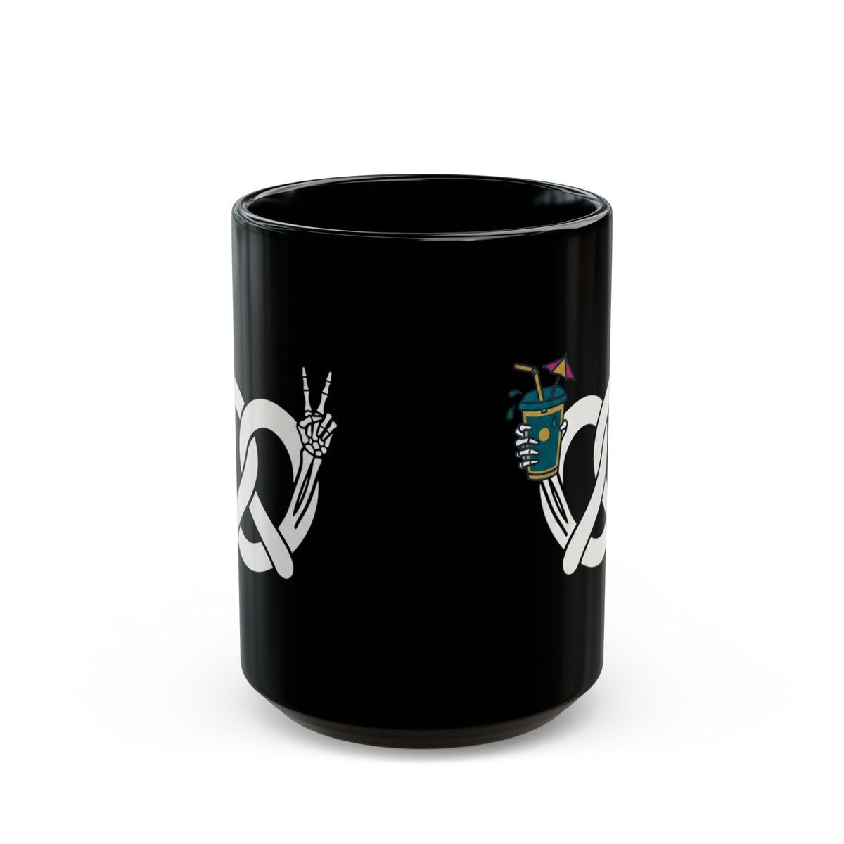 "Flexible But Not About Brunch" Black Ceramic Mug — Graphic