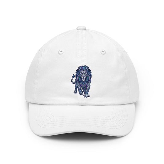 Color: White | Cyber Lion Dad Hat