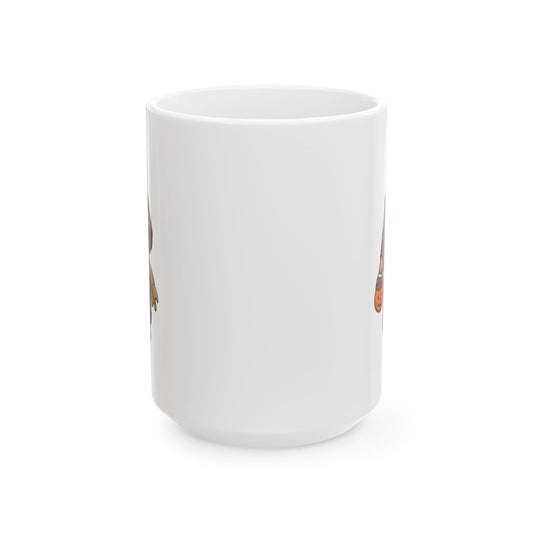"Died for Your Sins, Came Back for the Candy" White Ceramic Mug — Graphic