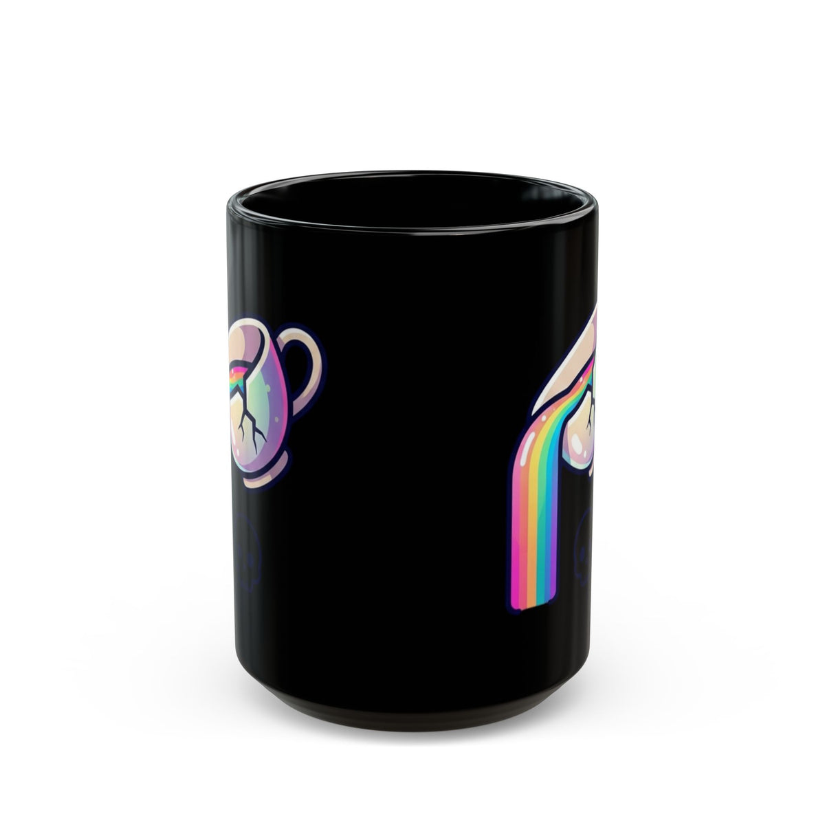"Surviving on Caffeine Spite and Superior Aesthetics" Black Ceramic Mug — Graphic