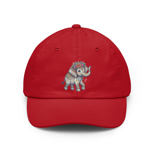 Color: Red | Hippy Elephant Dad Hat