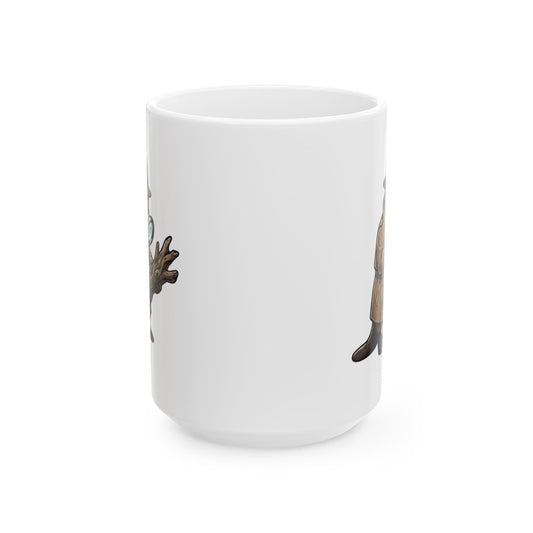 "I Know Hard Wood" White Ceramic Mug — Graphic