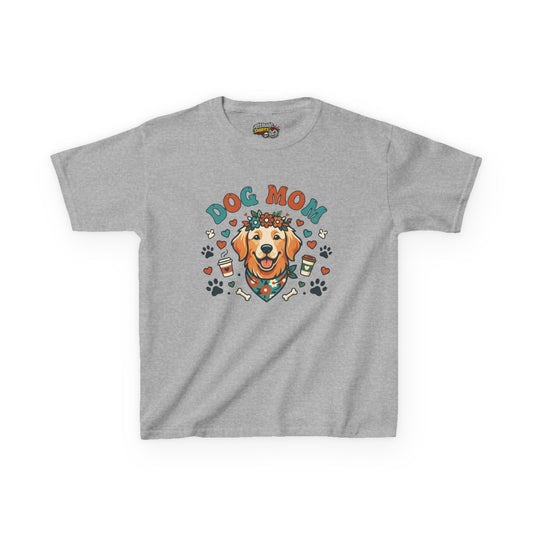 Color: Sport Grey | Dog Mom Kids Tee