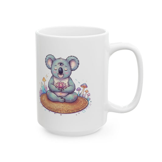"Hippy Koala" White Ceramic Mug