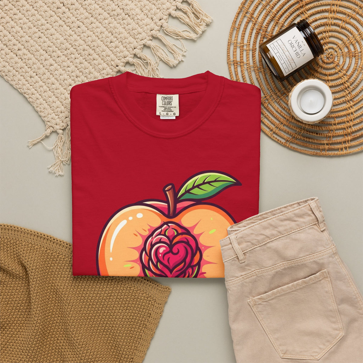 "Warm Sweet Juicy" Unisex Garment-Dyed Tee
